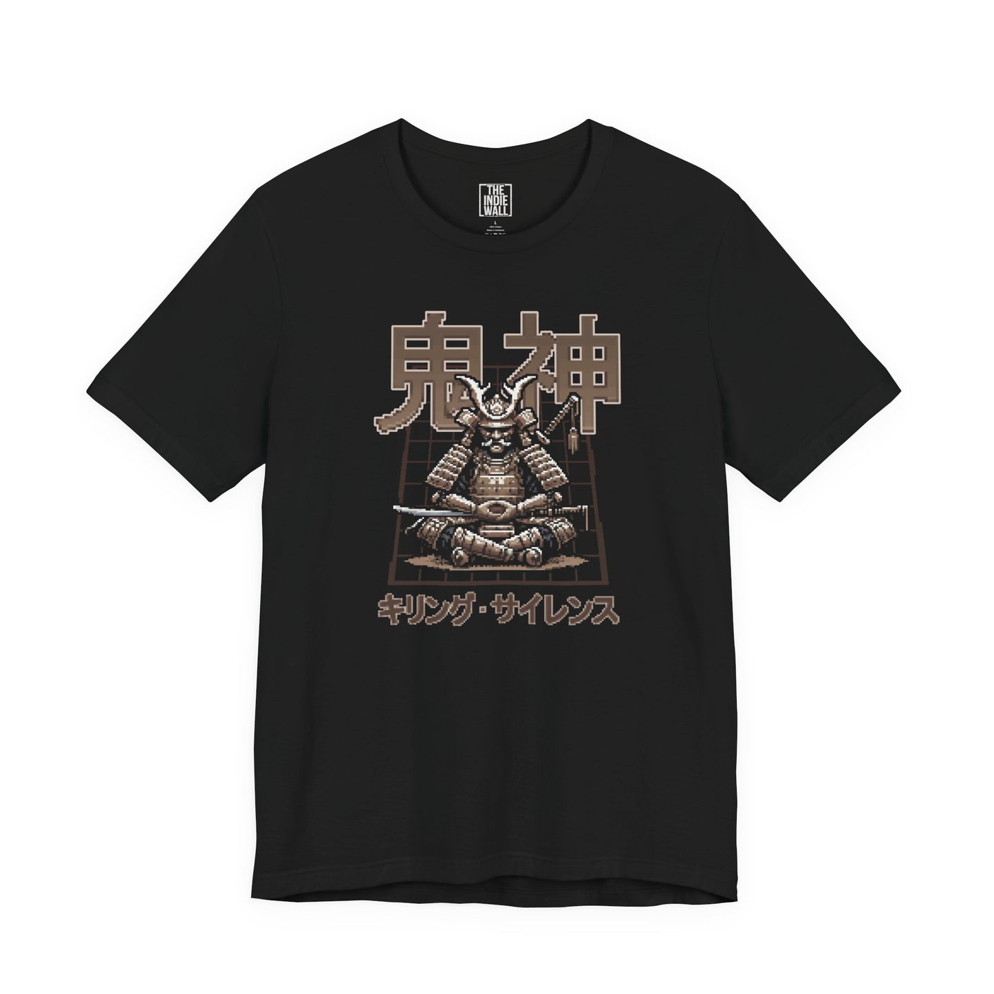 Kishin – Killing Silence | Gold Pixel Art Samurai Boss | Gaming T-Shirt | Gamer Apparel