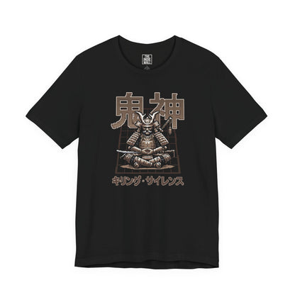Kishin – Killing Silence | Gold Pixel Art Samurai Boss | Gaming T-Shirt | Gamer Apparel