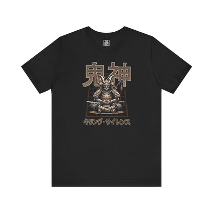 Kishin – Killing Silence | Gold Pixel Art Samurai Boss | Gaming T-Shirt | Gamer Apparel