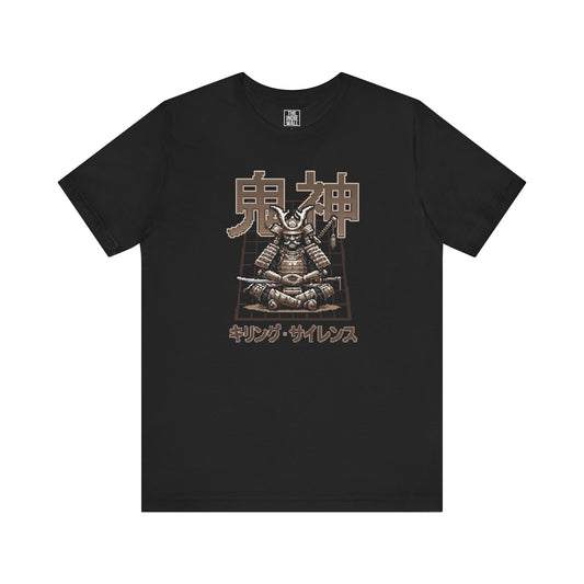Kishin – Killing Silence | Gold Pixel Art Samurai Boss | Gaming T-Shirt | Gamer Apparel