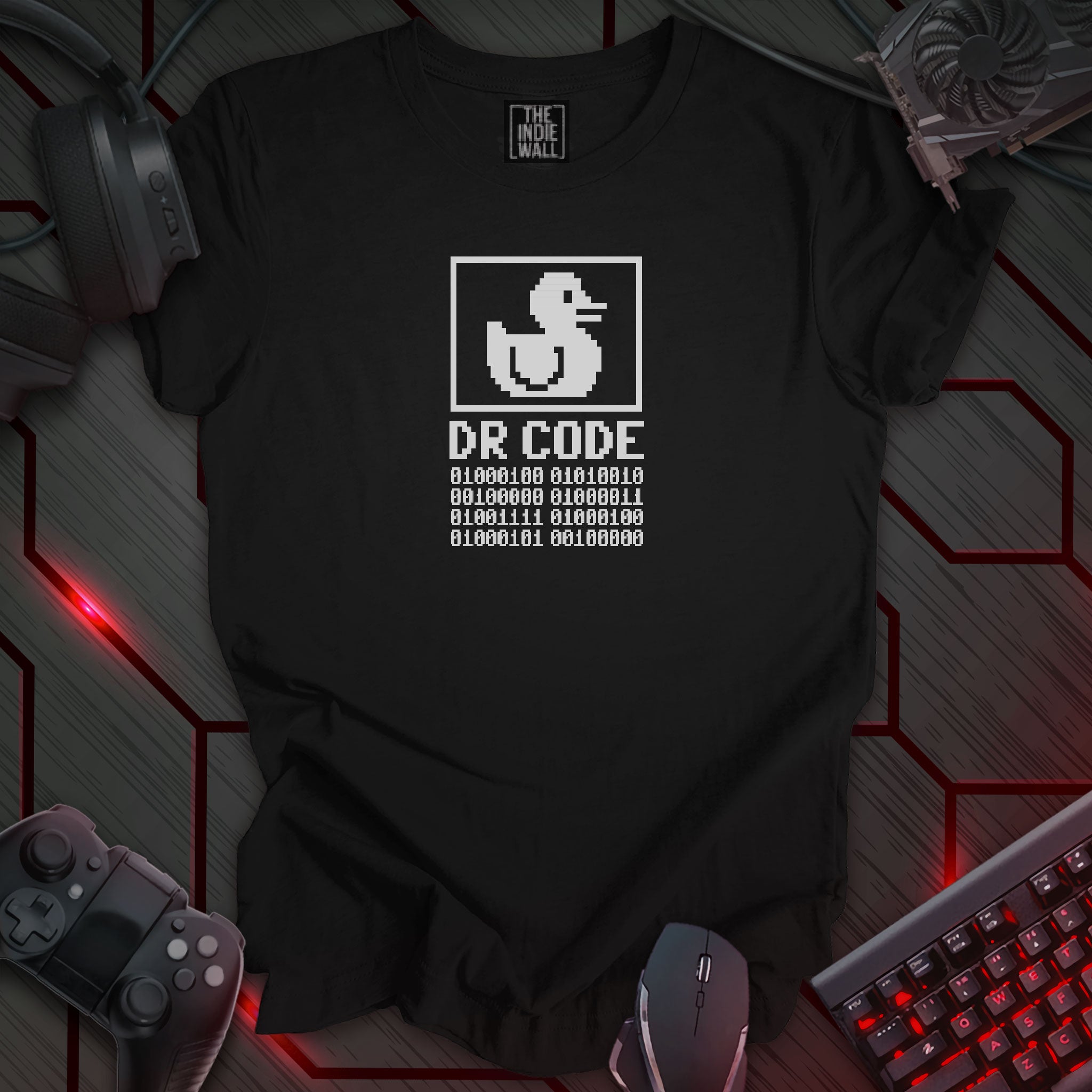Dr. Code – Retro Pixel Art Gaming T-Shirt | Gamer Apparel – The Indie Wall